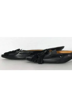 Tod's - Black Pointed Loafer Mules Sz 10
