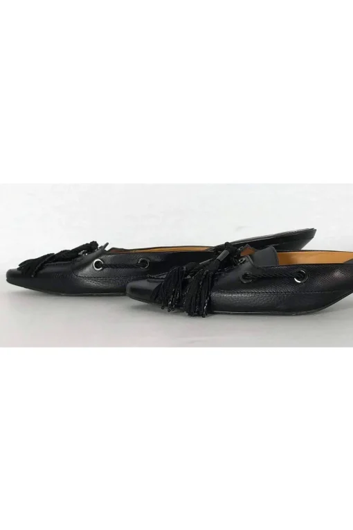 Tod's - Black Pointed Loafer Mules Sz 10