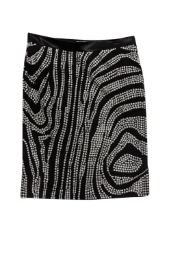 Tom Ford - Black w/ Silver Flat Stud Skirt Sz S
