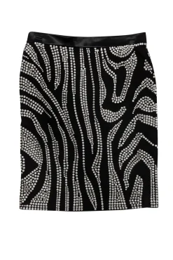 Tom Ford - Black w/ Silver Flat Stud Skirt Sz S