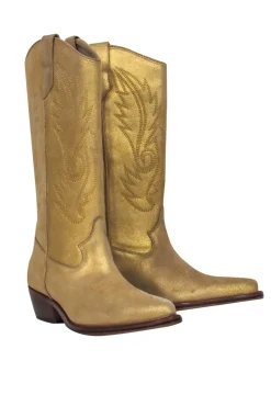 Toral - Golden Glitter Suede Cowboys Boots Sz 10
