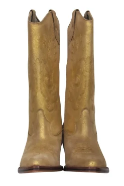 Toral - Golden Glitter Suede Cowboys Boots Sz 10