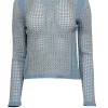 Tory Burch - Baby Blue Open Stitch Sweater Sz M