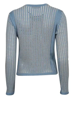Tory Burch - Baby Blue Open Stitch Sweater Sz M