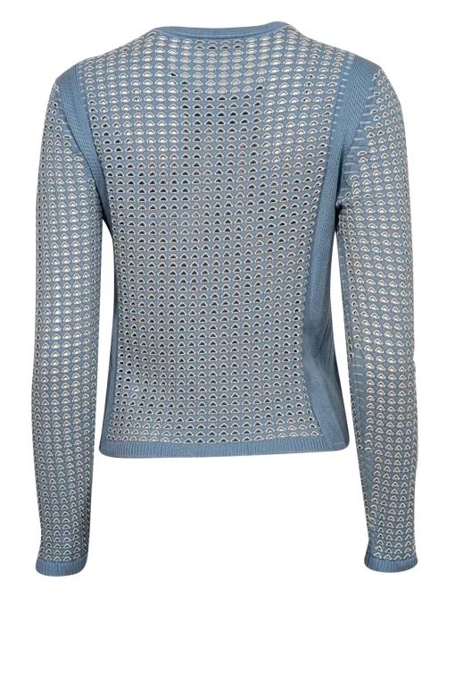 Tory Burch - Baby Blue Open Stitch Sweater Sz M