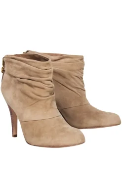Tory Burch - Beige Suede Heel Booties Sz 7.5