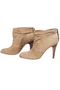Tory Burch - Beige Suede Heel Booties Sz 7.5