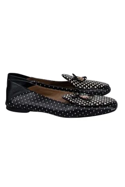 Tory Burch - Black & Cream Triangle Geo Charm Loafer Sz 8.5