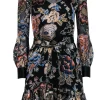Tory Burch - Black & Multi-Color Floral Shift Dress Sz 2