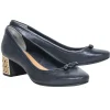 Tory Burch - Black Leather Chunky Heel Pumps Sz 7