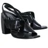 Tory Burch - Black Leather Crisscross Banana Heel Sz 8