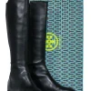 Tory Burch - Black Leather "Caitlin" Stretch Boots Sz 9