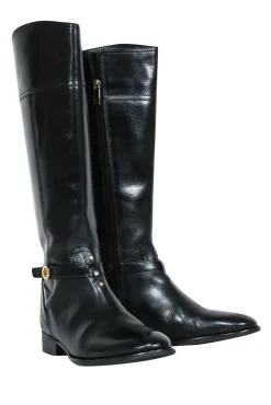 Tory Burch - Black Leather Riding Boots Sz 11