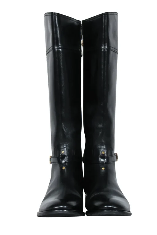 Tory Burch - Black Leather Riding Boots Sz 11