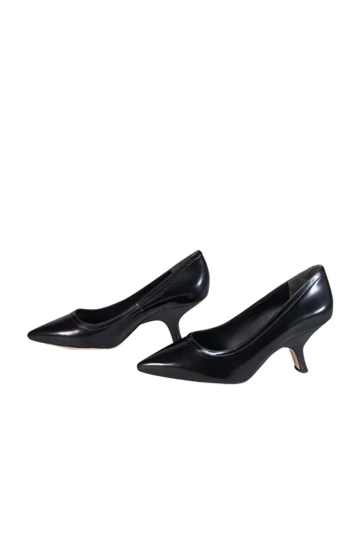 Tory Burch - Black Leather 65MM Angle Pump Sz 8.5