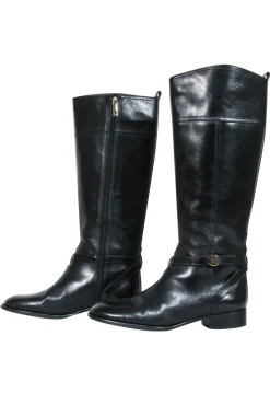 Tory Burch - Black Leather Riding Boots Sz 11