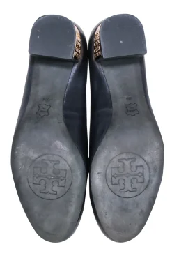 Tory Burch - Black Leather Chunky Heel Pumps Sz 7