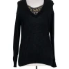 Tory Burch - Black Studded Neckline Sweater Sz S