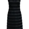 Tory Burch - Black Tea Length Cotton Dress w/ Eyelet Lace Details Sz 4