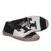 Tory Burch - Black Woven Textile Espadrille Logo Flats Sz 5.5