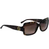 Tory Burch - Brown and Black Tortoise Rectangle Sunglasses