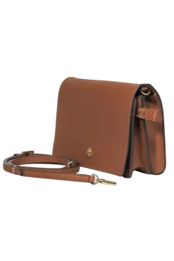 Tory Burch - Brown Textured Leather Square Crossbody