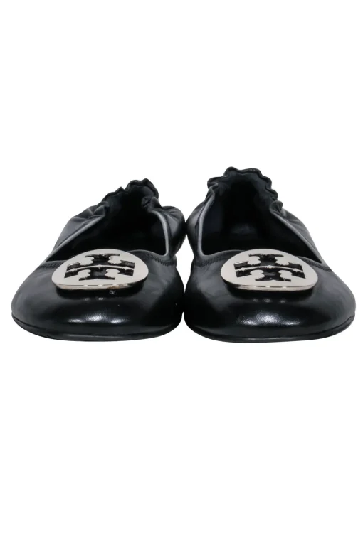 Tory Burch - Classic Black & Silver Flats Sz 10