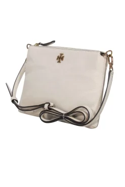 Tory Burch - Cream "Kira" Pebbled Leather Crossbody Bag