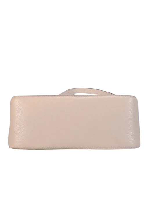Tory Burch - Cream Pebbled Leather "McGraw Wedge" Shoulder Bag