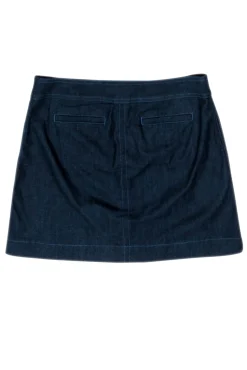 Tory Burch - Dark Wash Chambray Zipper Front Skirt Sz 6