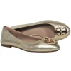 Tory Burch - Gold Leather Logo Toe Flats Sz 6.5