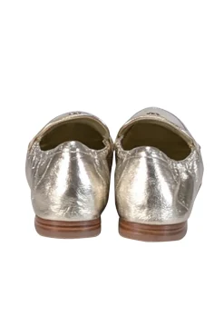 Tory Burch - Gold Metallic Leather Ballet Loafers Sz 9