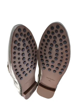 Tory Burch - Gold Metallic Leather Ballet Loafers Sz 9