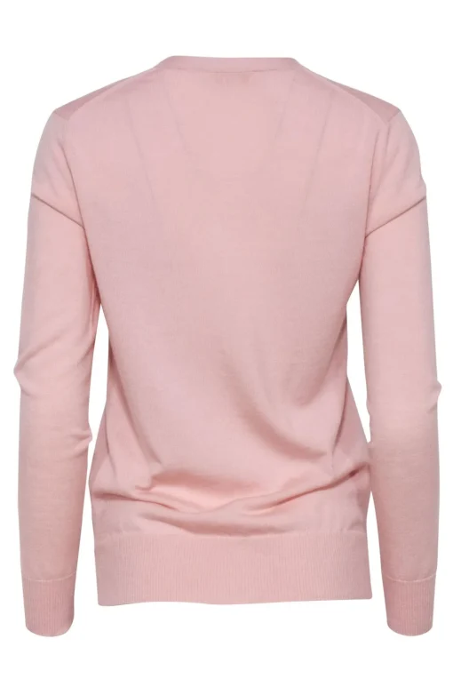 Tory Burch - Light Pink Button-Up Merino Wool Cardigan w/ Logo Buttons Sz S