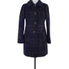 Tory Burch - Navy & Brown Denise Plaid Boucle Coat Sz 2