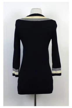 Tory Burch - Navy & Cream Wool Sweater Sz XS