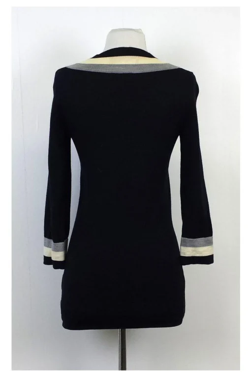 Tory Burch - Navy & Cream Wool Sweater Sz XS