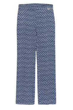 Tory Burch - Navy & White Printed Skinny Pants Sz 2
