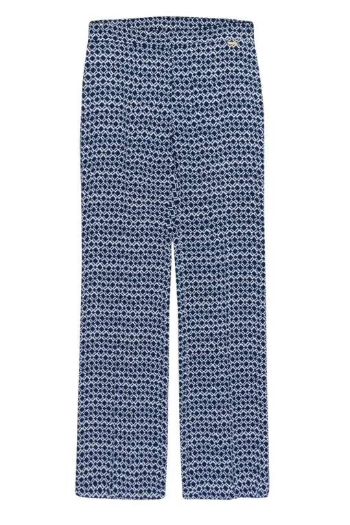 Tory Burch - Navy & White Printed Skinny Pants Sz 2