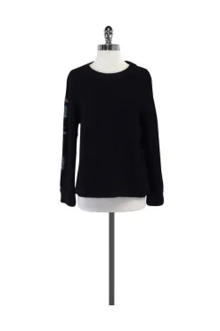 Tory Burch - Navy Metallic Striped Sweater Sz M