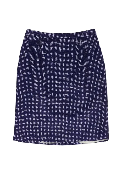 Tory Burch - Purple & White Pencil Skirt Sz 4