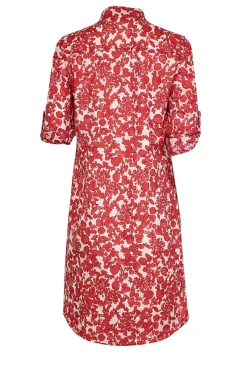 Tory Burch - Red & Cream Button Front Tunic Dress Sz 6
