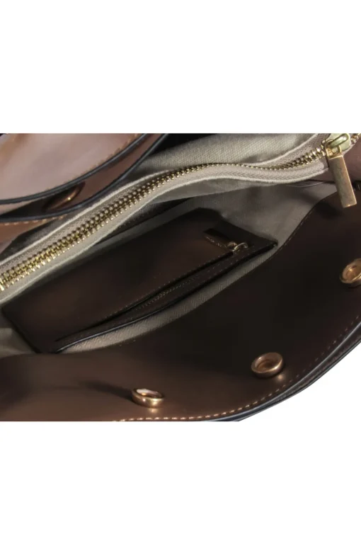 Tory Burch - Tan Leather Square Shoulder Bag