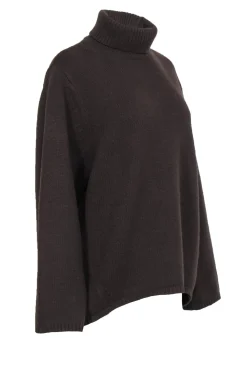 Totême - Dark Brown Oversized Cashmere Blend “Cambridge” Turtleneck Sweater Sz S