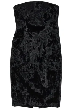 Tracy Reese - Black Strapless Velvet Dress Sz 4