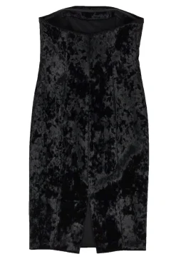 Tracy Reese - Black Strapless Velvet Dress Sz 4