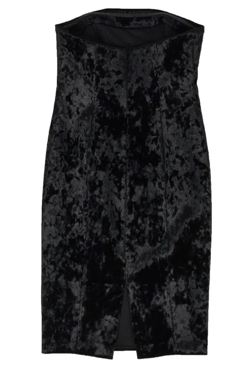 Tracy Reese - Black Strapless Velvet Dress Sz 4