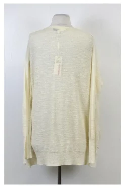 Tracy Reese - Cream Textured Double Placket Cardigan Sz S