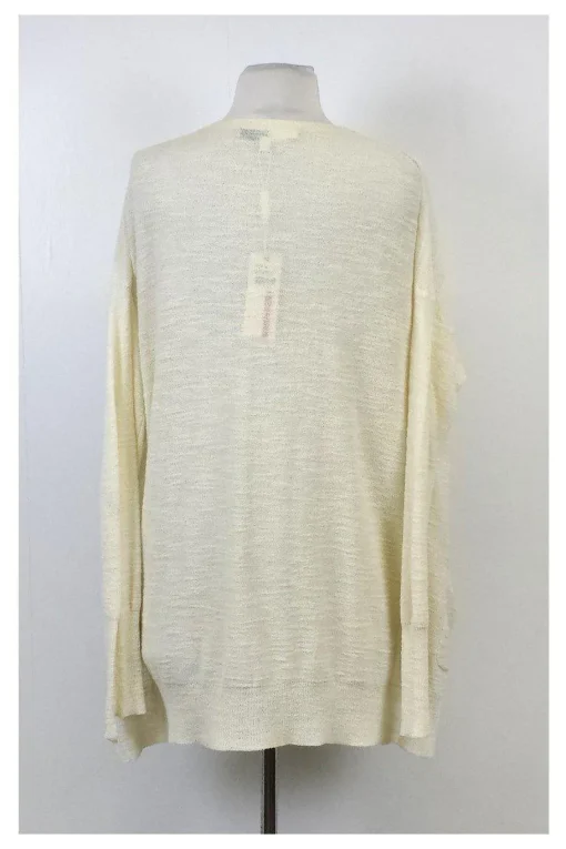 Tracy Reese - Cream Textured Double Placket Cardigan Sz S