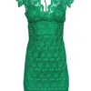 Tracy Reese - Green Floral Lace Sheath Dress Sz 2